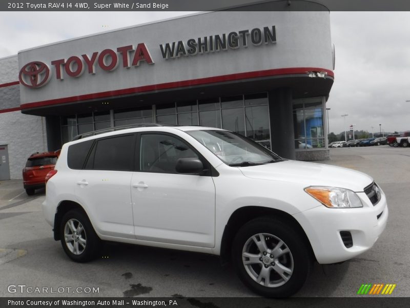 Super White / Sand Beige 2012 Toyota RAV4 I4 4WD