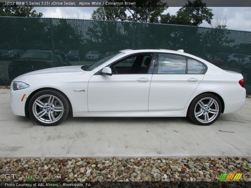 Alpine White / Cinnamon Brown 2013 BMW 5 Series 535i xDrive Sedan