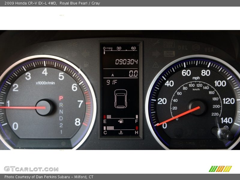 Royal Blue Pearl / Gray 2009 Honda CR-V EX-L 4WD