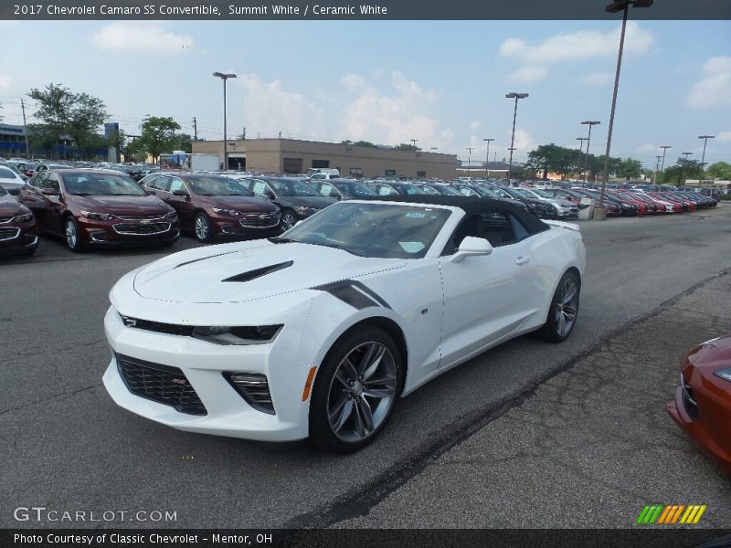 Summit White / Ceramic White 2017 Chevrolet Camaro SS Convertible