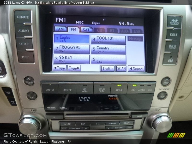 Starfire White Pearl / Ecru/Auburn Bubinga 2011 Lexus GX 460