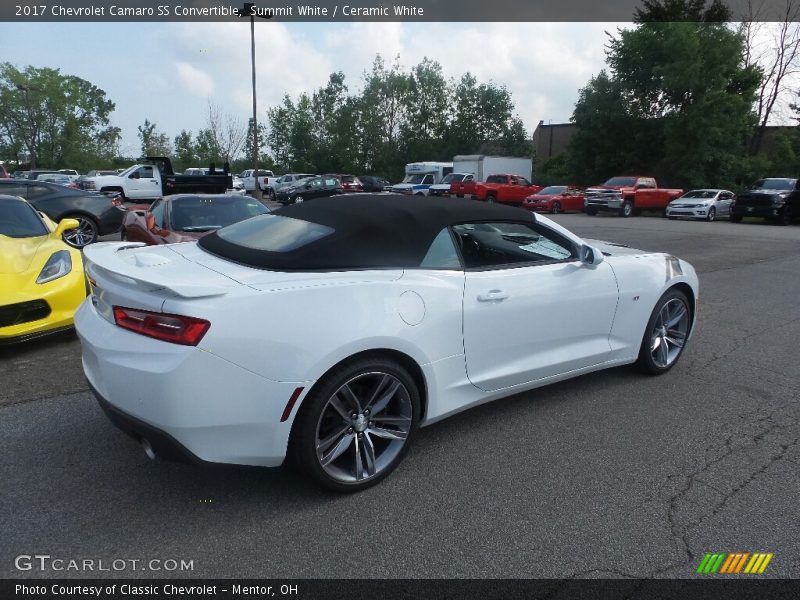 Summit White / Ceramic White 2017 Chevrolet Camaro SS Convertible