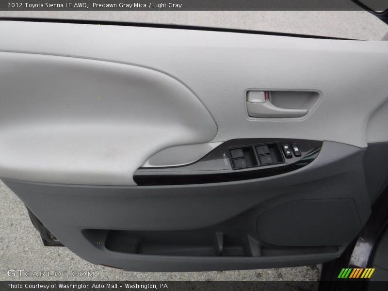 Predawn Gray Mica / Light Gray 2012 Toyota Sienna LE AWD