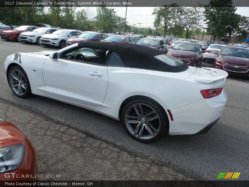 Summit White / Ceramic White 2017 Chevrolet Camaro SS Convertible