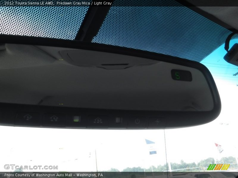 Predawn Gray Mica / Light Gray 2012 Toyota Sienna LE AWD
