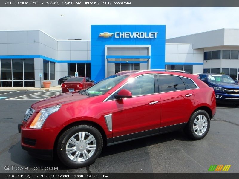 Crystal Red Tintcoat / Shale/Brownstone 2013 Cadillac SRX Luxury AWD