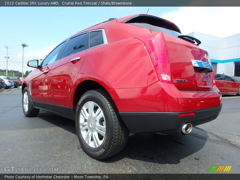 Crystal Red Tintcoat / Shale/Brownstone 2013 Cadillac SRX Luxury AWD