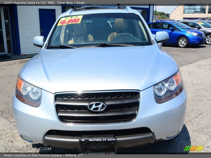 Silver Blue / Beige 2007 Hyundai Santa Fe GLS 4WD