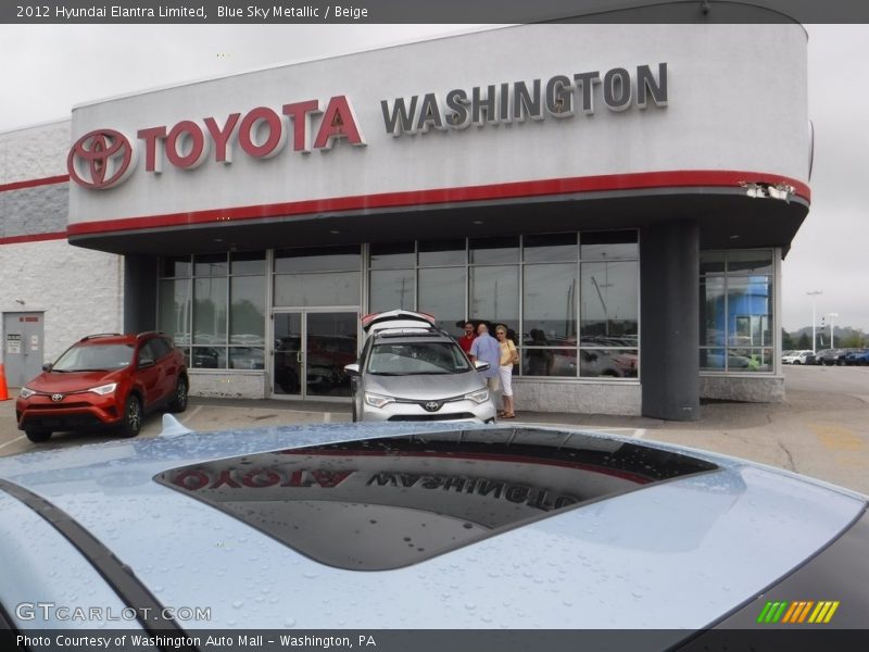 Blue Sky Metallic / Beige 2012 Hyundai Elantra Limited