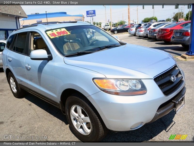 Silver Blue / Beige 2007 Hyundai Santa Fe GLS 4WD