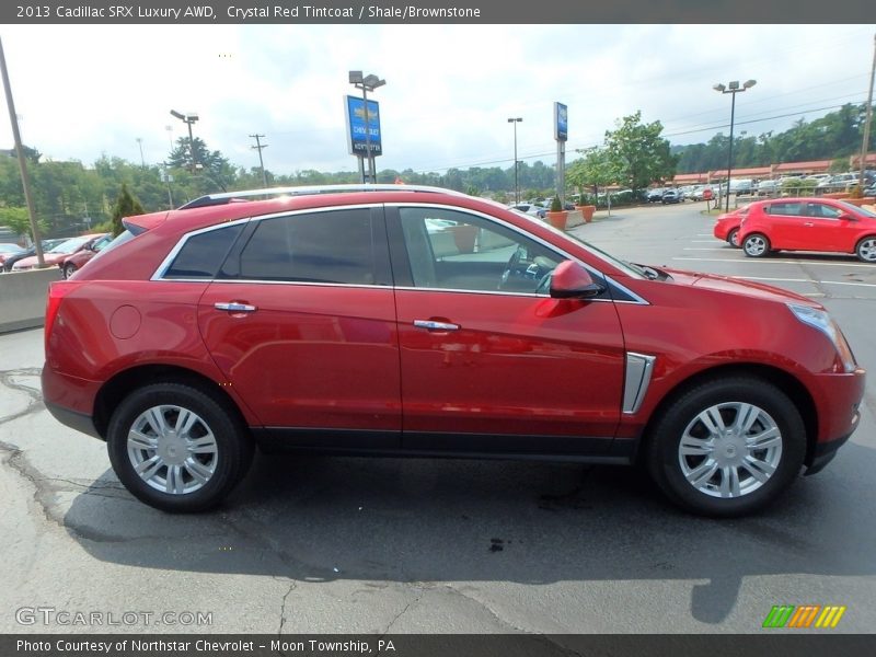 Crystal Red Tintcoat / Shale/Brownstone 2013 Cadillac SRX Luxury AWD