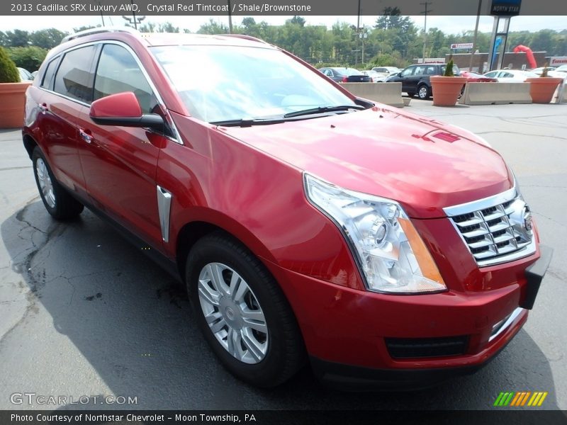 Crystal Red Tintcoat / Shale/Brownstone 2013 Cadillac SRX Luxury AWD