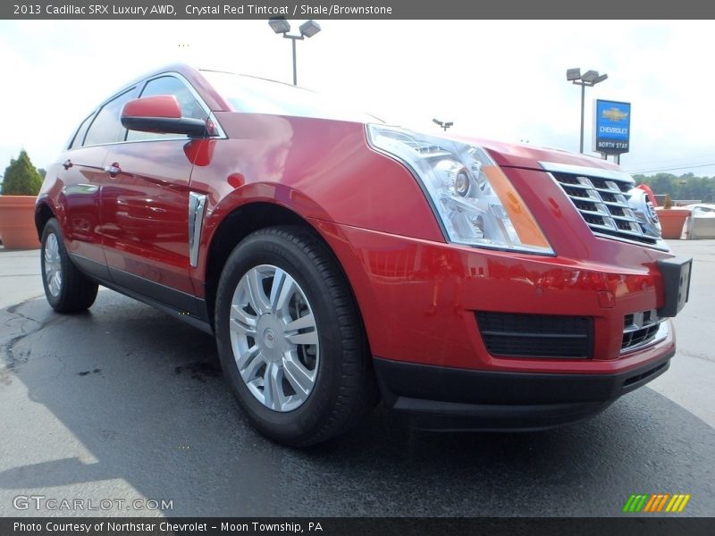 Crystal Red Tintcoat / Shale/Brownstone 2013 Cadillac SRX Luxury AWD