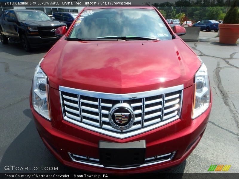 Crystal Red Tintcoat / Shale/Brownstone 2013 Cadillac SRX Luxury AWD