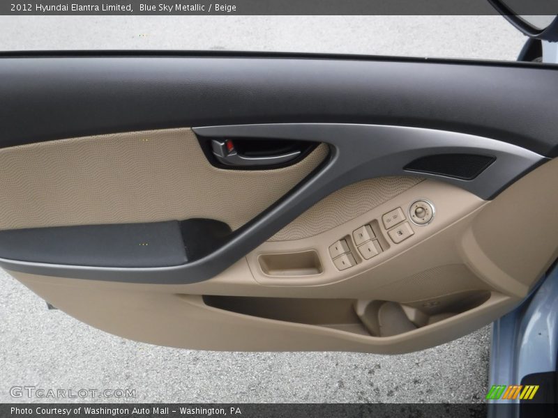 Blue Sky Metallic / Beige 2012 Hyundai Elantra Limited