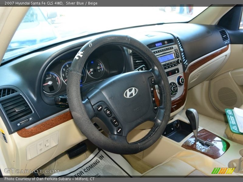 Silver Blue / Beige 2007 Hyundai Santa Fe GLS 4WD