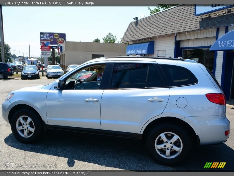 Silver Blue / Beige 2007 Hyundai Santa Fe GLS 4WD