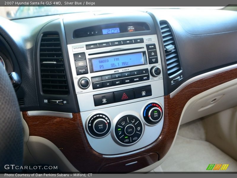 Silver Blue / Beige 2007 Hyundai Santa Fe GLS 4WD