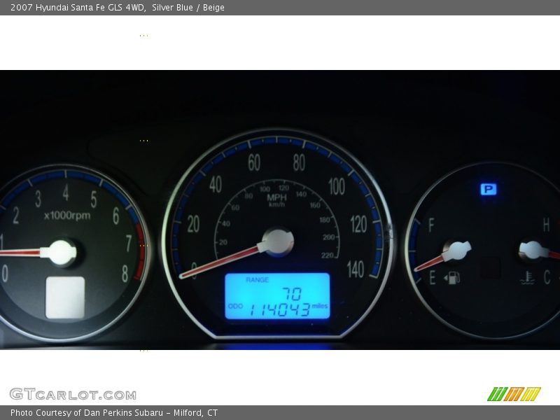 Silver Blue / Beige 2007 Hyundai Santa Fe GLS 4WD