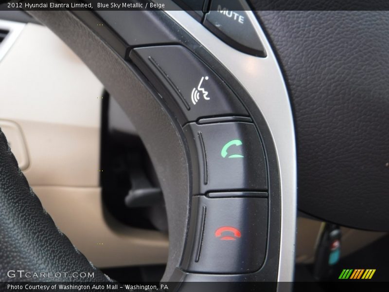 Blue Sky Metallic / Beige 2012 Hyundai Elantra Limited