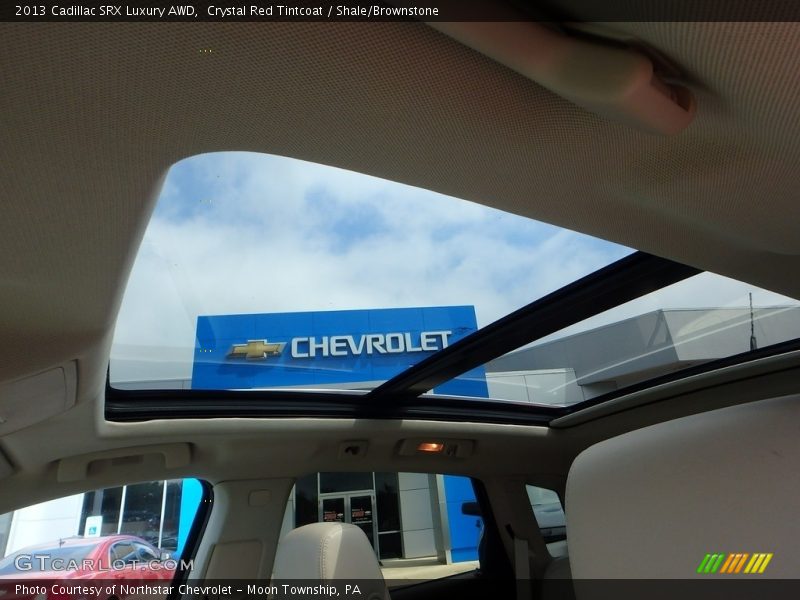 Crystal Red Tintcoat / Shale/Brownstone 2013 Cadillac SRX Luxury AWD