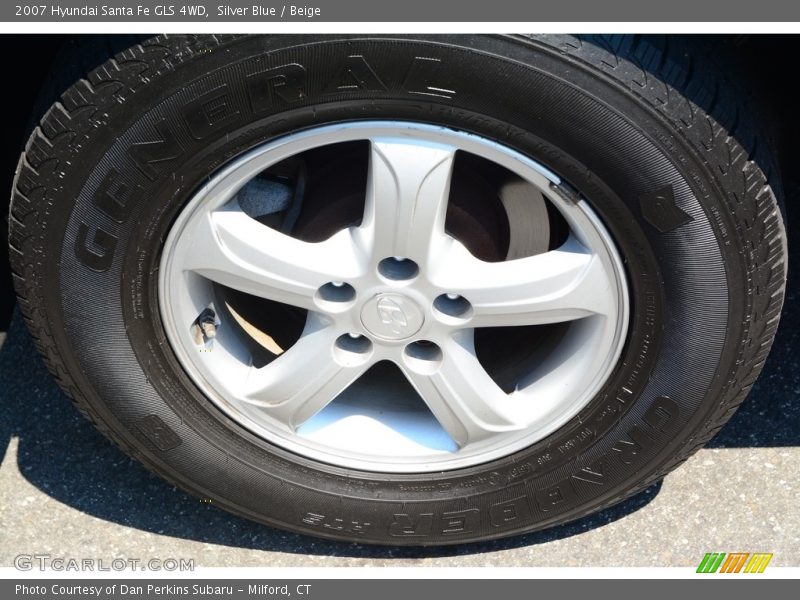 Silver Blue / Beige 2007 Hyundai Santa Fe GLS 4WD