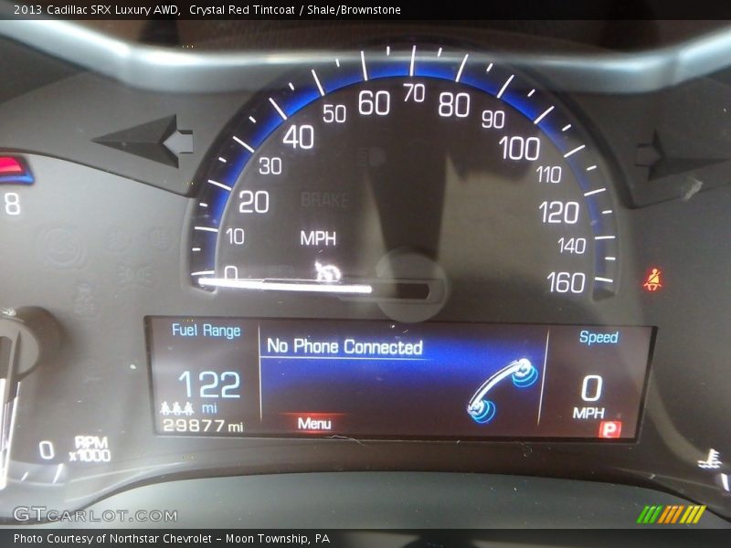 Crystal Red Tintcoat / Shale/Brownstone 2013 Cadillac SRX Luxury AWD