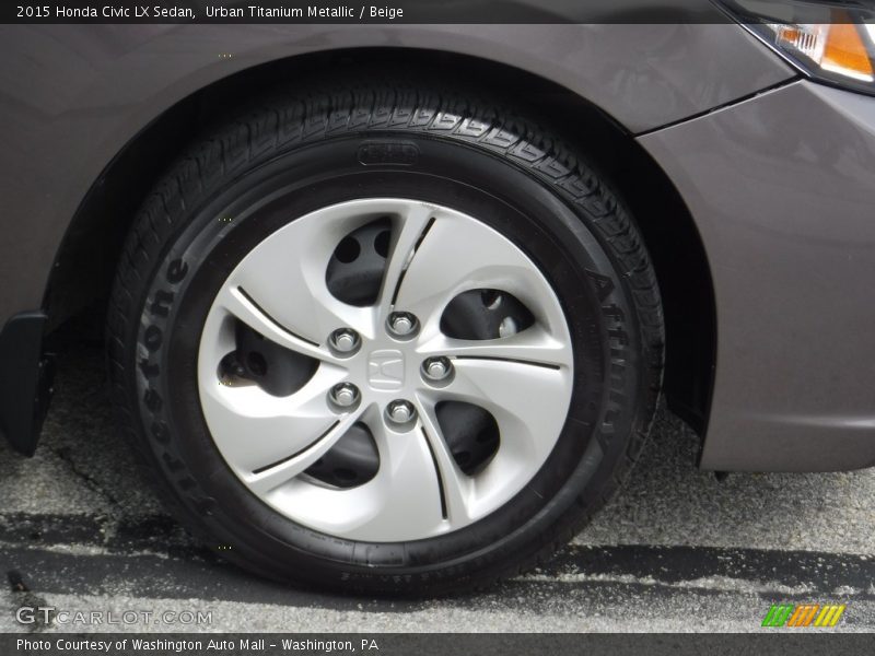 Urban Titanium Metallic / Beige 2015 Honda Civic LX Sedan