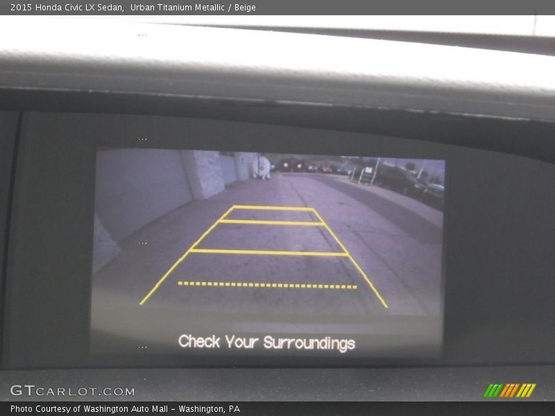 Urban Titanium Metallic / Beige 2015 Honda Civic LX Sedan