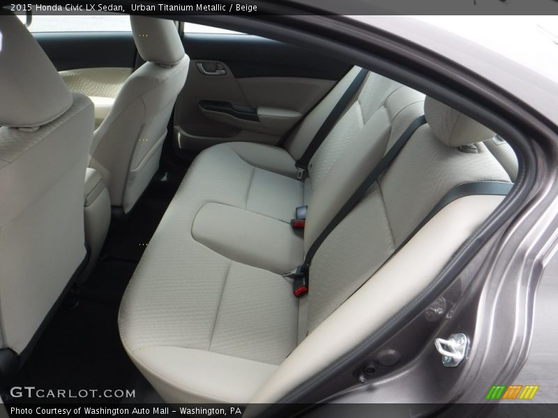 Urban Titanium Metallic / Beige 2015 Honda Civic LX Sedan