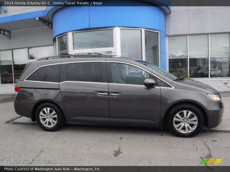 Smoky Topaz Metallic / Beige 2014 Honda Odyssey EX-L