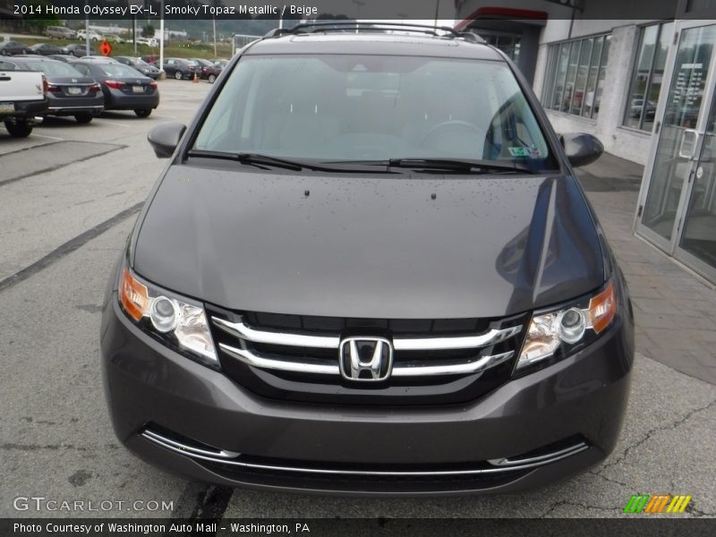 Smoky Topaz Metallic / Beige 2014 Honda Odyssey EX-L