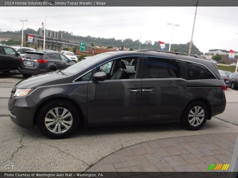 Smoky Topaz Metallic / Beige 2014 Honda Odyssey EX-L
