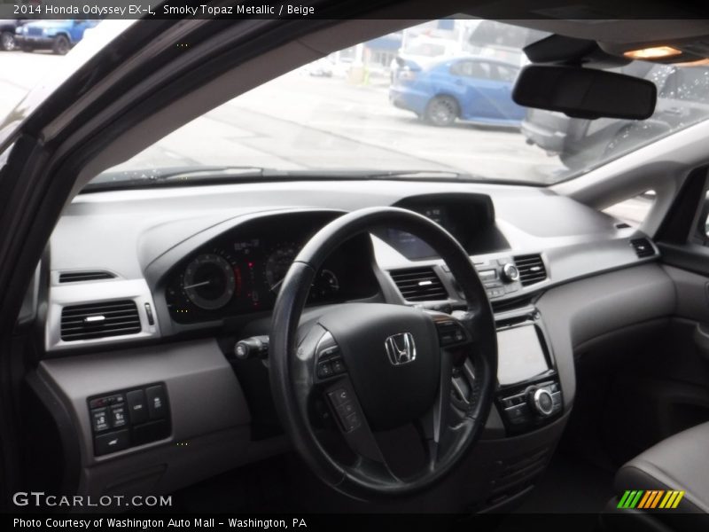 Smoky Topaz Metallic / Beige 2014 Honda Odyssey EX-L