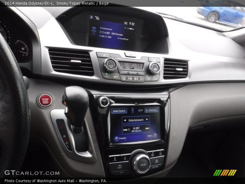 Smoky Topaz Metallic / Beige 2014 Honda Odyssey EX-L