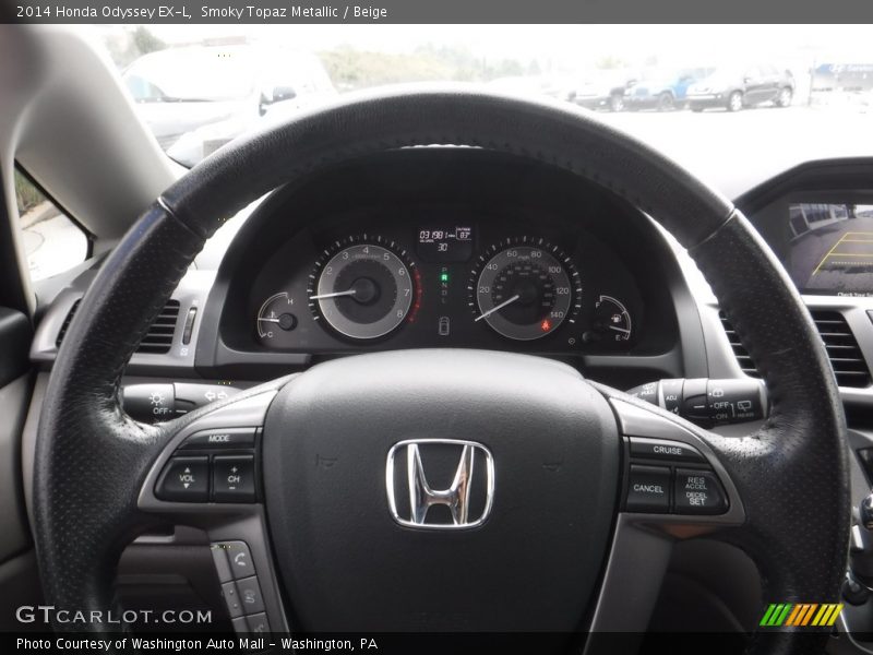 Smoky Topaz Metallic / Beige 2014 Honda Odyssey EX-L
