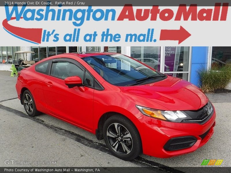 Rallye Red / Gray 2014 Honda Civic EX Coupe