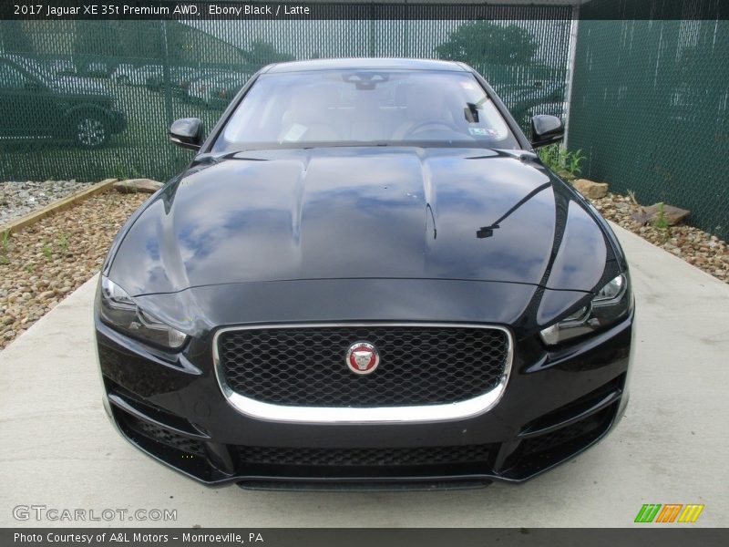 Ebony Black / Latte 2017 Jaguar XE 35t Premium AWD