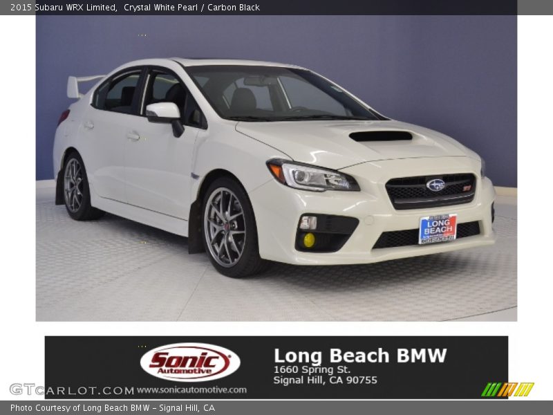 Crystal White Pearl / Carbon Black 2015 Subaru WRX Limited