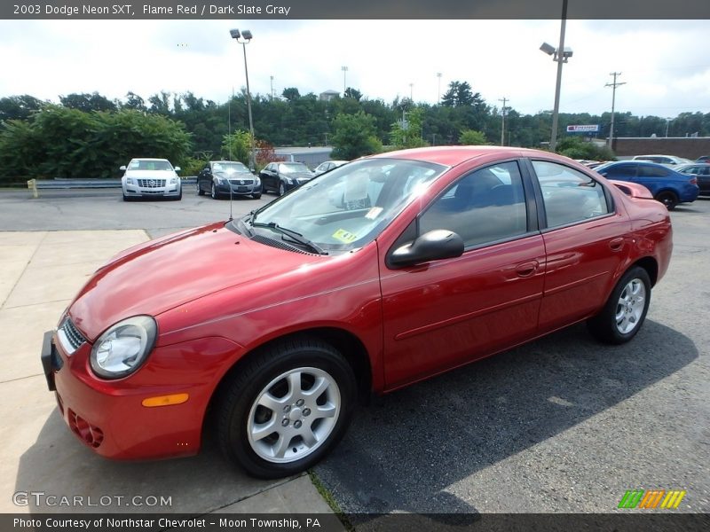 Flame Red / Dark Slate Gray 2003 Dodge Neon SXT