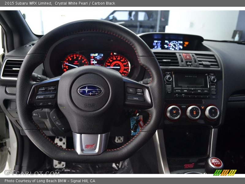 Crystal White Pearl / Carbon Black 2015 Subaru WRX Limited