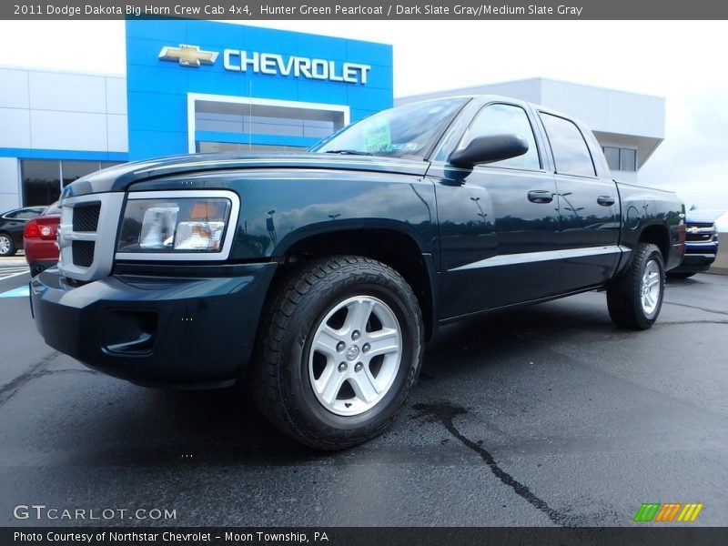Hunter Green Pearlcoat / Dark Slate Gray/Medium Slate Gray 2011 Dodge Dakota Big Horn Crew Cab 4x4