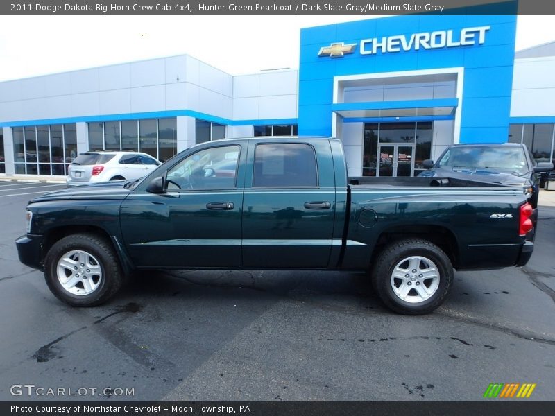 Hunter Green Pearlcoat / Dark Slate Gray/Medium Slate Gray 2011 Dodge Dakota Big Horn Crew Cab 4x4