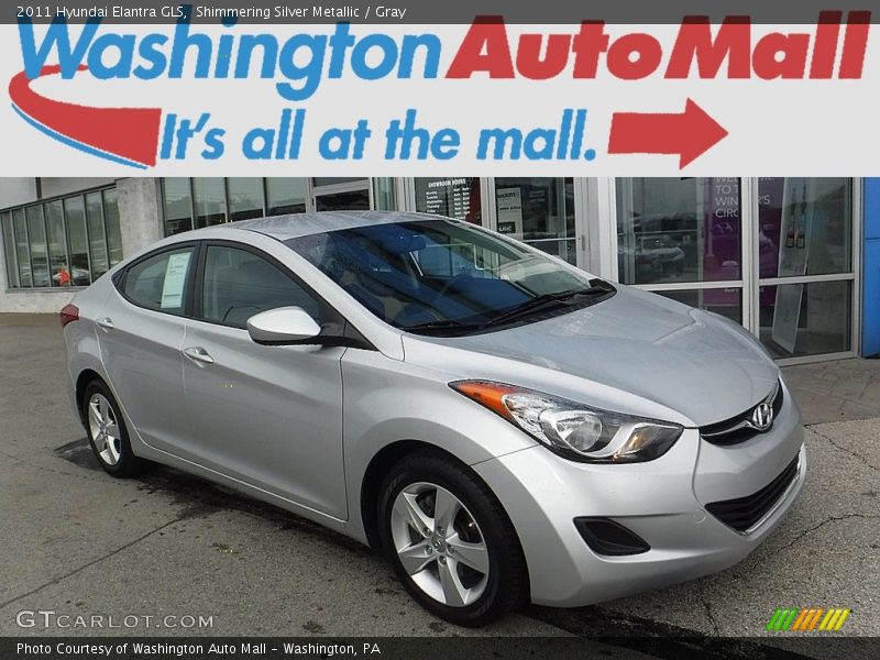 Shimmering Silver Metallic / Gray 2011 Hyundai Elantra GLS