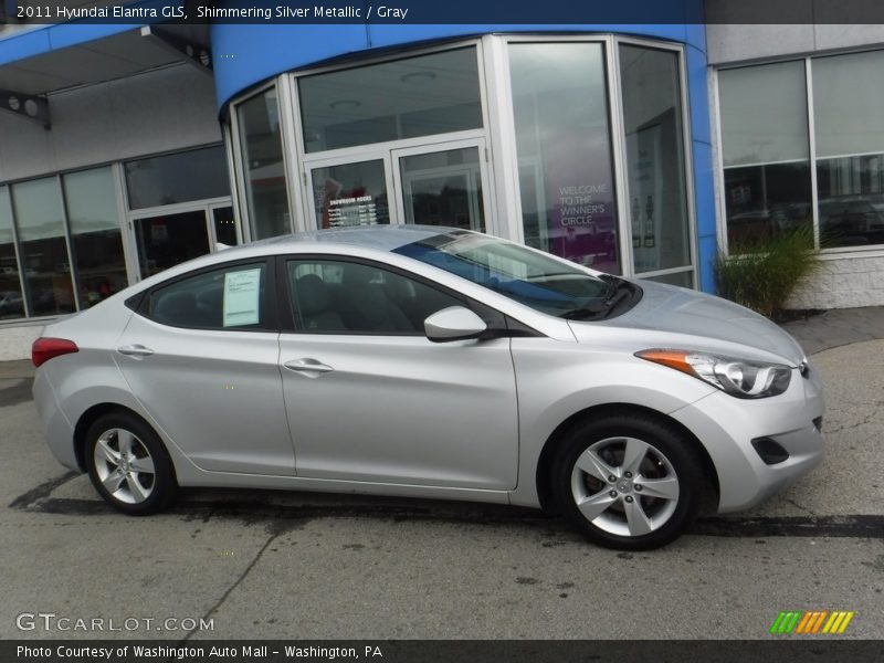 Shimmering Silver Metallic / Gray 2011 Hyundai Elantra GLS