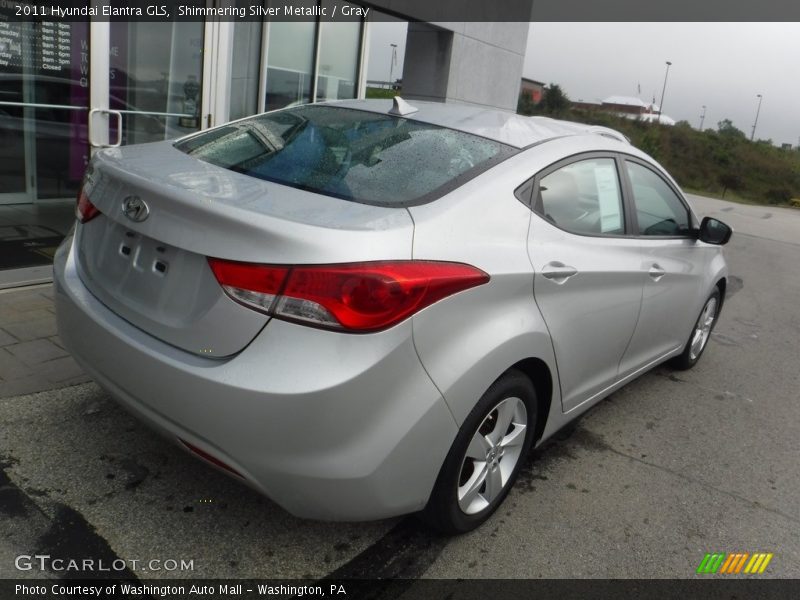 Shimmering Silver Metallic / Gray 2011 Hyundai Elantra GLS