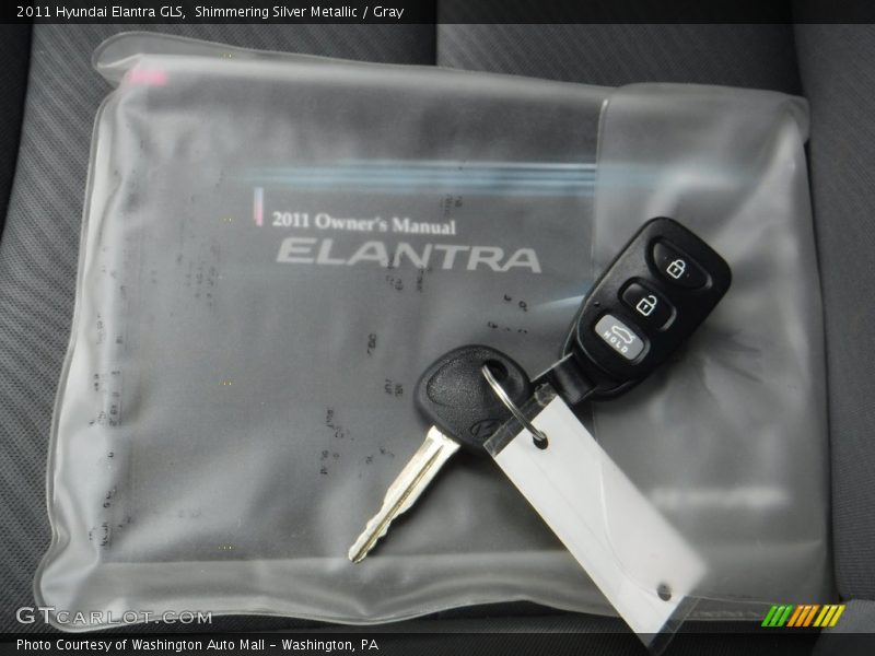 Shimmering Silver Metallic / Gray 2011 Hyundai Elantra GLS