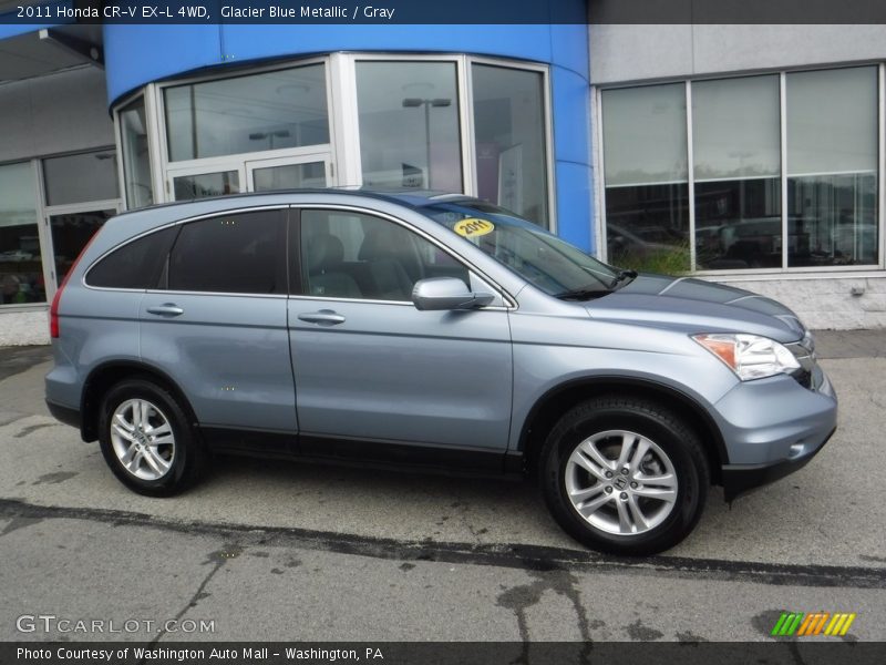 Glacier Blue Metallic / Gray 2011 Honda CR-V EX-L 4WD