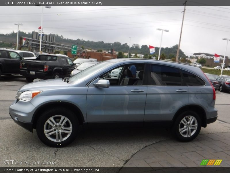 Glacier Blue Metallic / Gray 2011 Honda CR-V EX-L 4WD