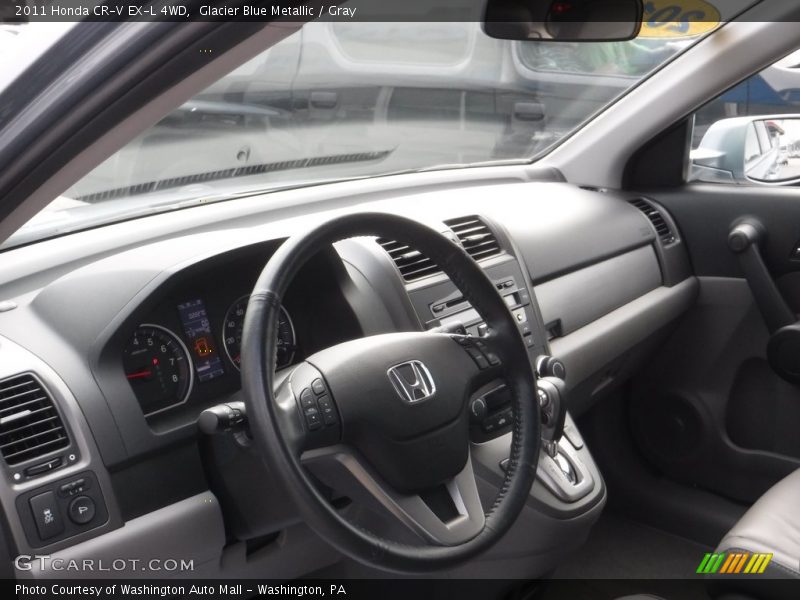 Glacier Blue Metallic / Gray 2011 Honda CR-V EX-L 4WD